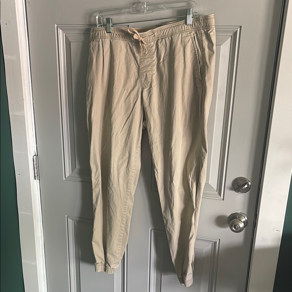 GAP Tan Sweatpants Relaxed Fit Elastic Waist